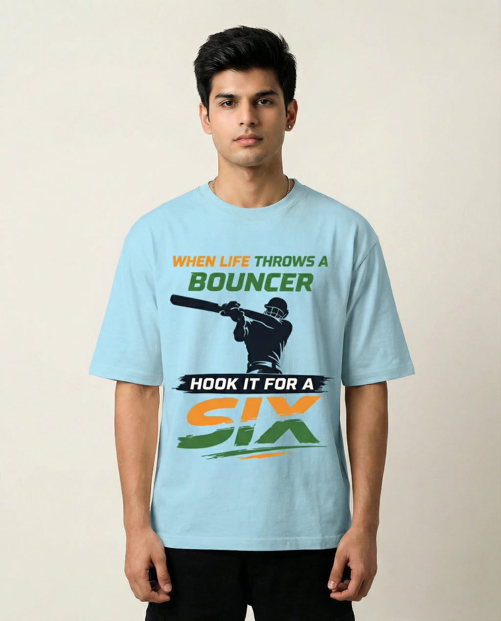 Hook It For A SIX Sky Blue T-Shirt