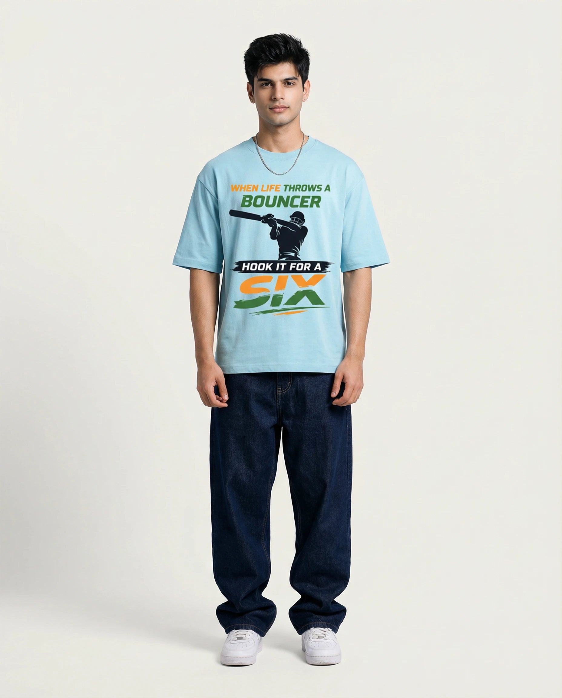 Hook It For A SIX Sky Blue T-Shirt