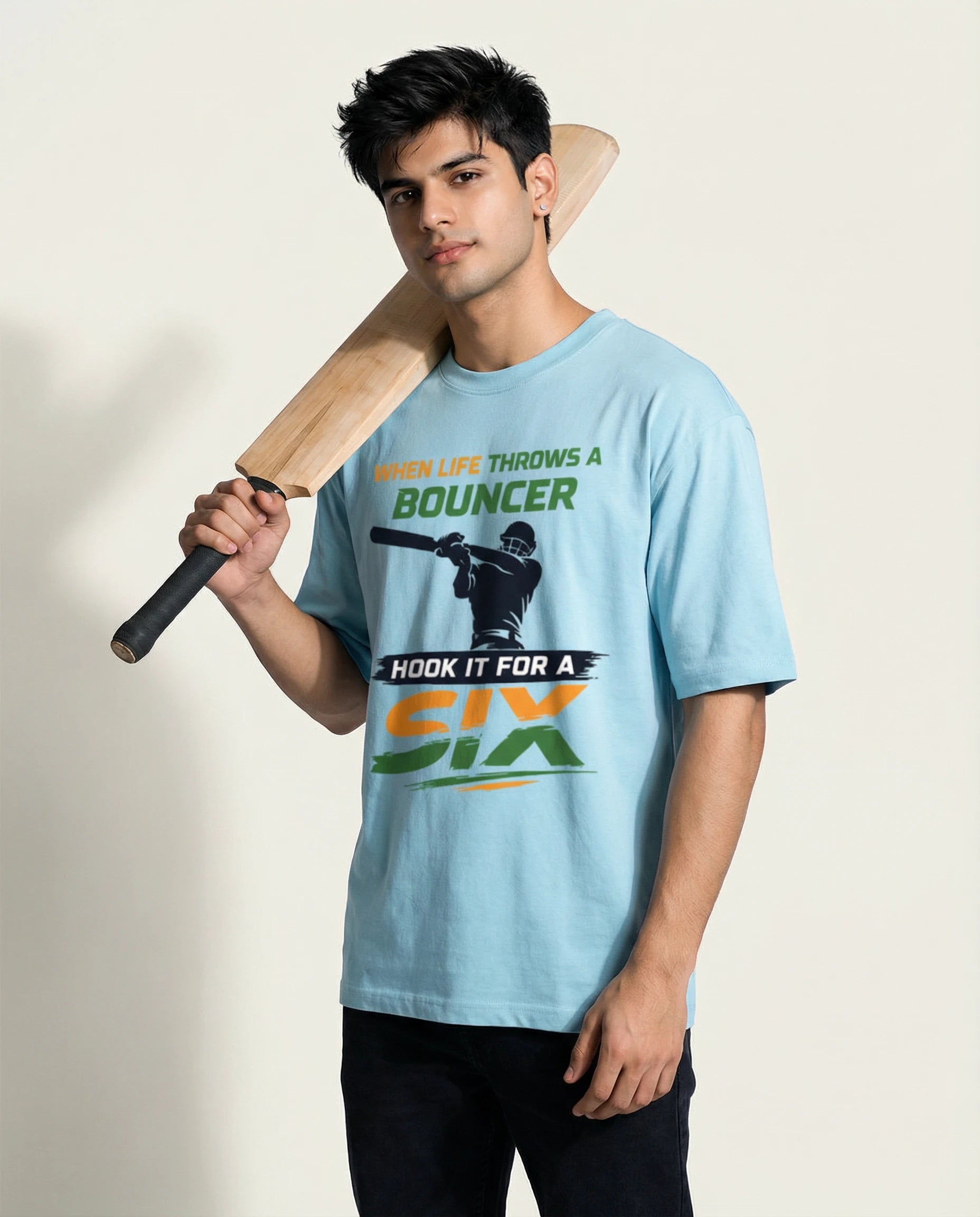 Hook It For A SIX Sky Blue T-Shirt