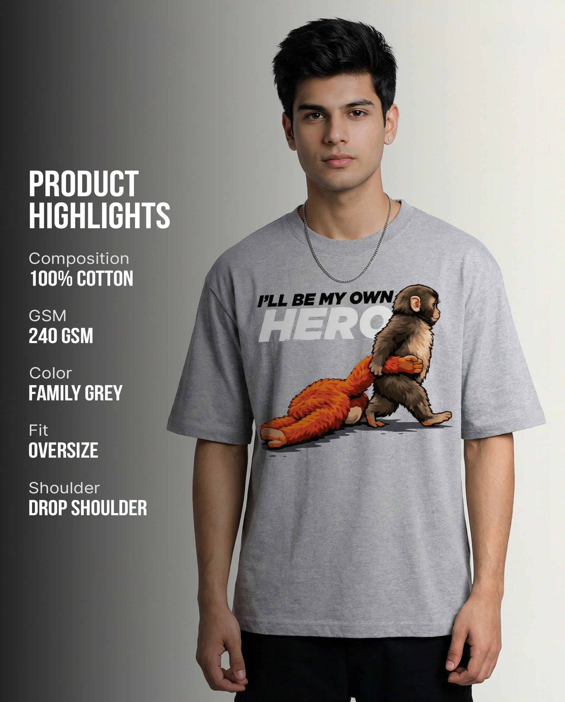 Punch Family Grey T-Shirt