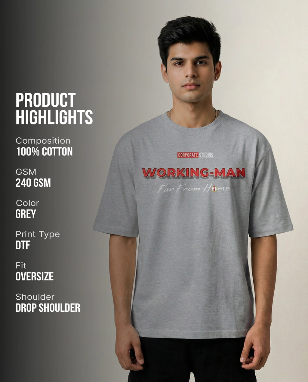 Working Man Melange T-Shirt