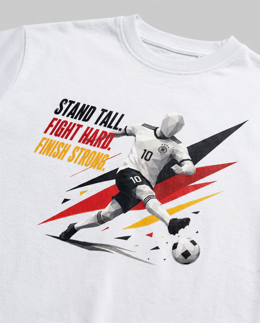 Geometric Football Graphic T-Shirt - White